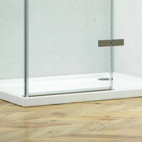 Box doccia 70x70 anta battente e vetro fisso anticalcare 8mm KT5000 - KAMALU