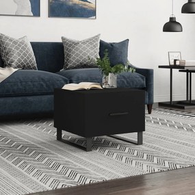 Tavolino Da Salotto Nero 50x50x40 Cm İn Legno Multistrato /