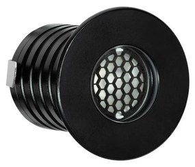Segnapasso LED 3W IP67 Anti-Abbagliamento Nero Professional Colore Bianco Caldo 2.700K
