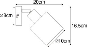Plafoniera nera orientabile - Hetta