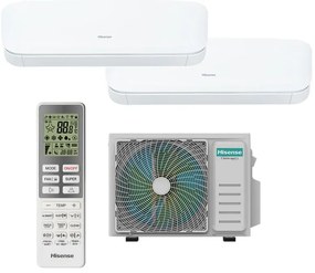 Condizionatore a muro multisplit inverter dual HISENSE FRESH AIR 9+9 9K 9K classe raffreddamento A++, classe di riscaldamento A+, bianco