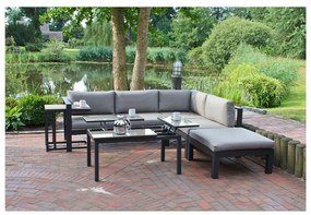 Set da giardino con divano angolare e tavoli Miranda - Garden Pleasure