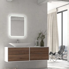 Specchio bagno led 100x60 cm cornice illuminata modello A100 - KAMALU