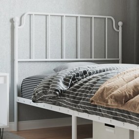 Testiera İn Metallo Bianco 107 Cm /
