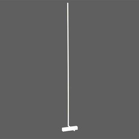 Piantana - Lampada Da Terra Moderno Tubular 1 Luce Metallo Bianco Led 17W