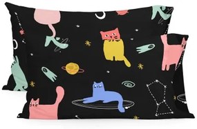 Federa HappyFriday Aware Cosmic cats Multicolore 50 x 75 cm (2 Unità)