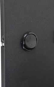 Lampada da parete moderna USB nera con braccio flessibile - Duppio