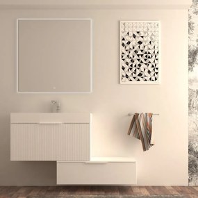 Base per mobile bagno Modula BADEN HAUS 1 cassetto P 45 x L 90 x H 27 cm bianco opaco