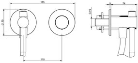 Treemme 3.6 RWIT9AD4IS04 idroscopino per bidet e wc con miscelatore senza parte incasso inox satinato