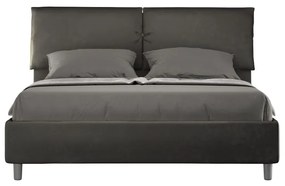 Letto imbottito Matrimoniale 160x210 cm Mados - Senza rete,Microfibra,Grigio