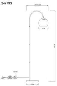 Globo 24779S - Lampada con piedistallo BENNO 1xE27/60W/230V beige