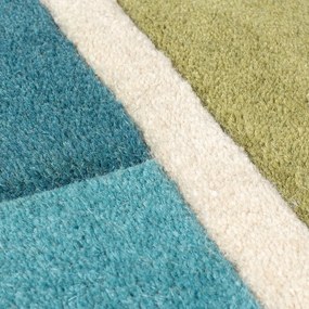 Tappeto in lana verde 160x230 cm Piano - Flair Rugs