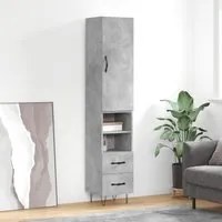 Credenza Grigio Cemento 34,5x34x180 cm in Legno Multistratocod mxl 83622