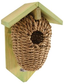 Casetta per uccelli in seagrass, altezza 26,2 cm - Esschert Design