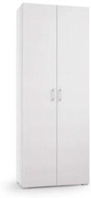 Scarpiera mobile multiuso 2 ante doppia profondità L 73 x H 195 x P 35 cm 21 paia, bianco