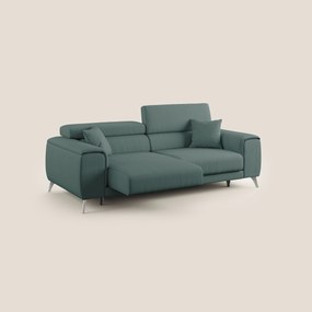 Fusion divano con sedute allungabili in tessuto smacchiabile T05 verde