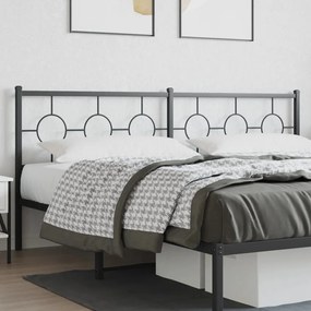 Testiera İn Metallo Nero 193 Cm /