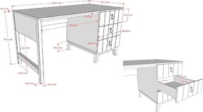 Scrivania per bambini 70x140 cm Sezane – Vipack