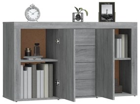 Credenza grigio sonoma 120x36x69 cm in legno multistrato