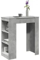 Tavolo Bar con Rastrelliera Grigio 95x47x103,5 cm Multistrato 854385