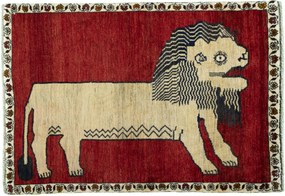 Gabbeh Tappeto 150 x 100 Rosso (Iran) Annodato A Mano