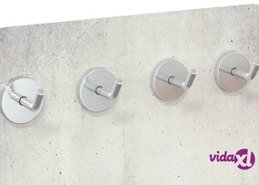 vidaXL Appendiabiti a Parete 80x30 cm Vetro Temperato Muro in Pietra