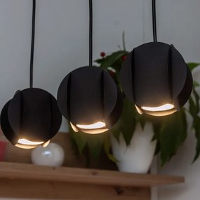 Lampadario sospeso su cavo GAMBIT 4x GU10/10W/230V, nero