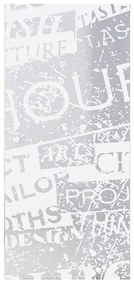 Anta per porta scorrevole esterno muro Secret Vogue in vetro serigrafato, L 73 x H 212 cm spessore 8 mm, apertura reversibile