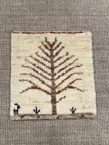 Gabbeh Tappeto persiano 40 x 40 Beige (Iran) Annodato A Mano