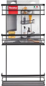 Scaffale da bagno nero a tre livelli Origin - Metaltex