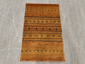 Loribaft Tappeto 130 x 80 Giallo (Iran) Annodato A Mano