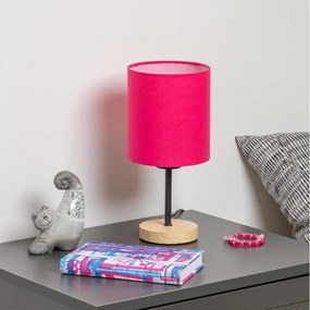 Brilagi - Lampada da tavolo NUBILA WOOD 1xE27/25W/230V quercia/rosa