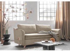 Divano in velluto beige 225 cm Charming Charlie - Miuform