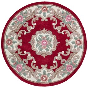 Tappeto rotondo in lana rossa ø 120 cm Aubusson - Flair Rugs