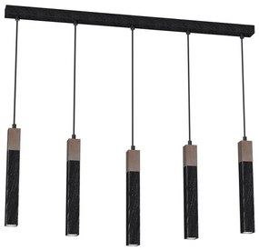 Lampadario su corda SOLO 5xGU10/MR11/40W/230V nero