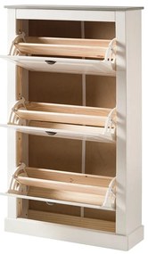 Scarpiera bianca in legno di pino Toby - Støraa