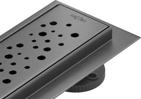 Mexen Flat 360° M12 scarico lineare girevole 80 cm, grigio canna spazzolato - 1E21080-40