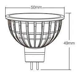 Faretto LED MR16 4W RGB+CCT Dimmerabile 12V dc Colore RGB+CCT