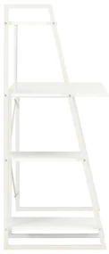 Scrivania con mensole bianca 102x50x117 cm