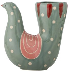 Vaso in gres verde dipinto a mano (altezza 19 cm) Trudy - Bloomingville