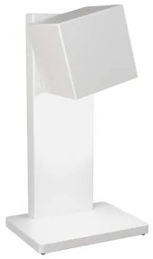 Lampada Scrivania-Ufficio Moderna Plate Metallo Bianco 1 Luce Gx53