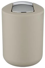 WENKO 21221100 - Pattumiera BRASIL 14x21 cm beige/cromo lucido