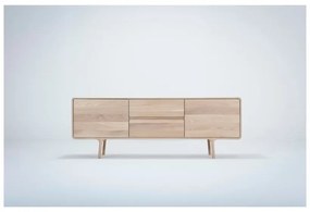 Cassettiera TV in legno massiccio di quercia Fawn - Gazzda