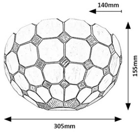 Brilagi - Applique da parete in stile Tiffany DORAN 1xE14/40W/230V