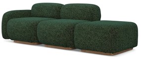 Chaise lounge componibile verde scuro (con penisola a sinistra) Ailani – Makamii