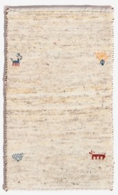 Gabbeh Tappeto 60x40 Beige (Iran) Annodato A Mano