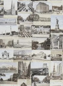 Tapete New York Postcard von Ralph Lauren - Multi