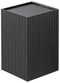 FARO 40535 - Applique SOLE 1xGU10/8W/230V nero ondulato quadrato