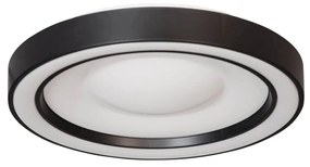 Plafoniera nera con LED RGBW dimmerabile incluso e telecomando - Arco