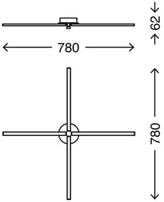 Briloner 3181-049 - Lampadario a plafone LED GO 4xLED/5W/230V